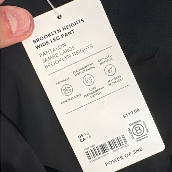 Athleta Brooklyn Heights High rise Pleated Wide Leg Pant // Black - Picture 16 of 16